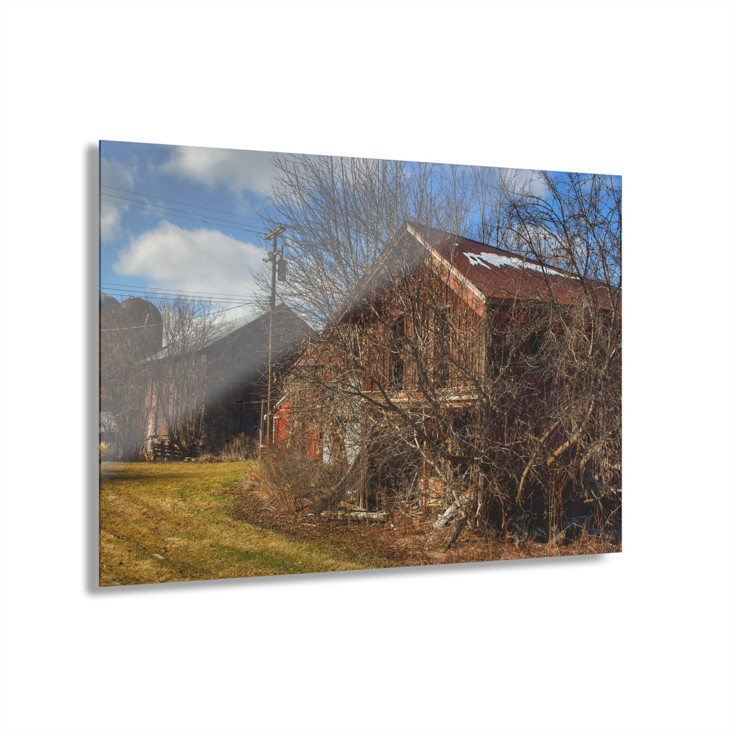 U R There Photography Buried Burnside Greys II Rustic Farmhouse Acrylic Wall Print