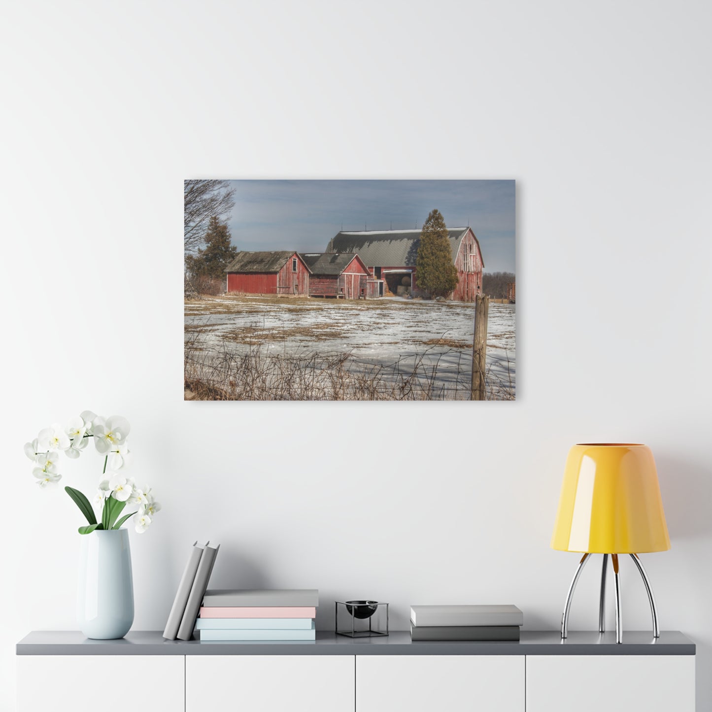U R There Photography Wilder Road Reds Rustic Farmhouse Acrylic Wall Print