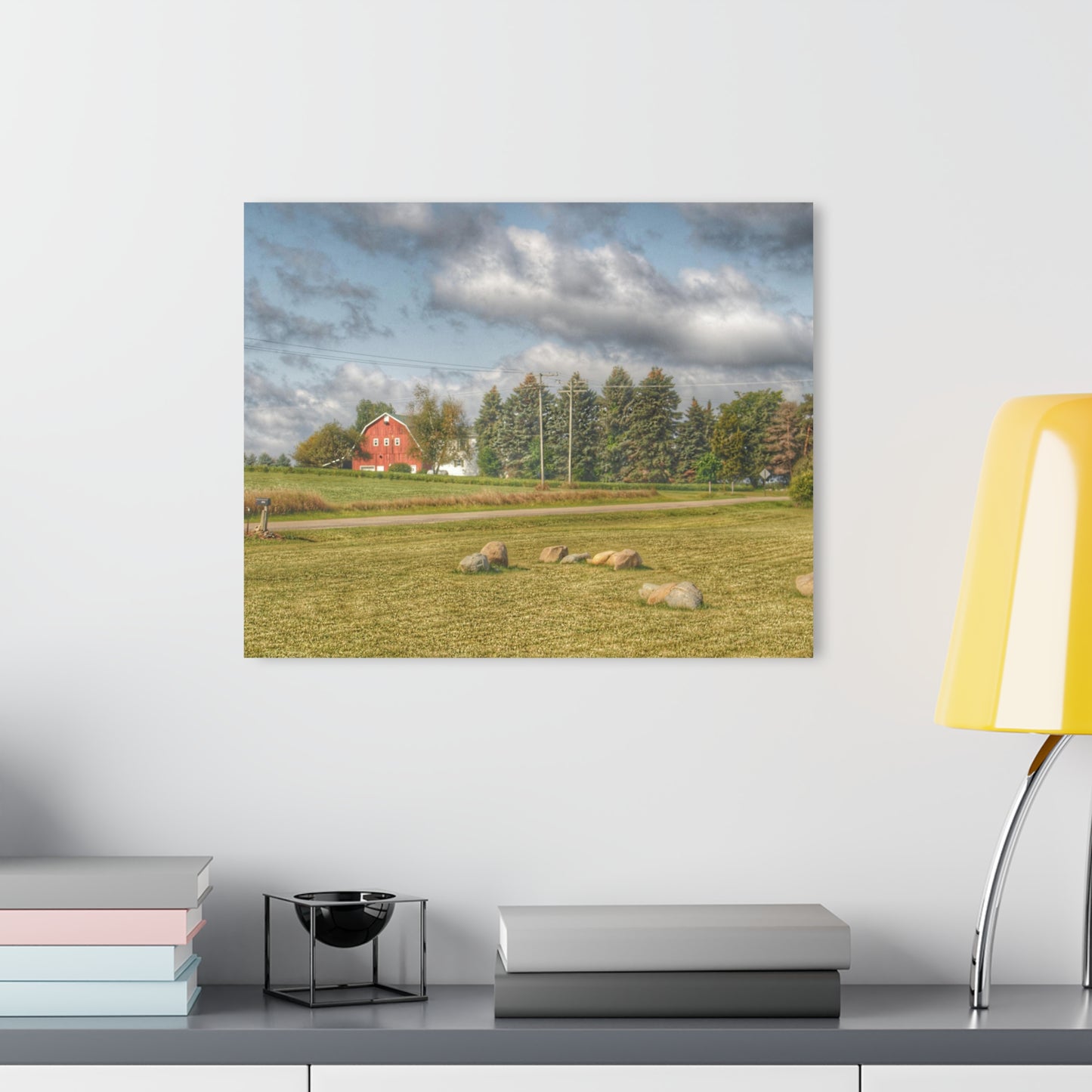 U R There Photography Across the Road Rustic Farmhouse Acrylic Wall Print