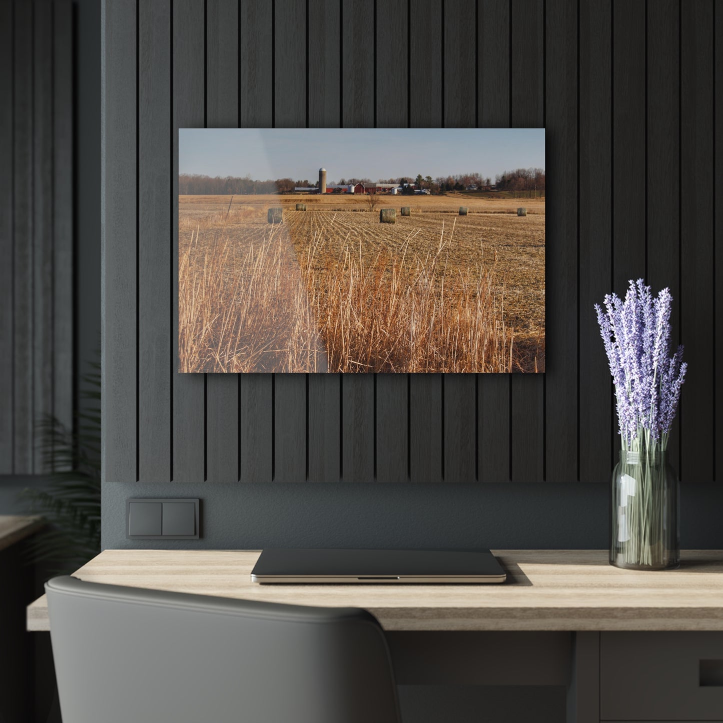 U R There Photography Across the Field on Johnsonmill Road Rustic Farmhouse Acrylic Wall Print