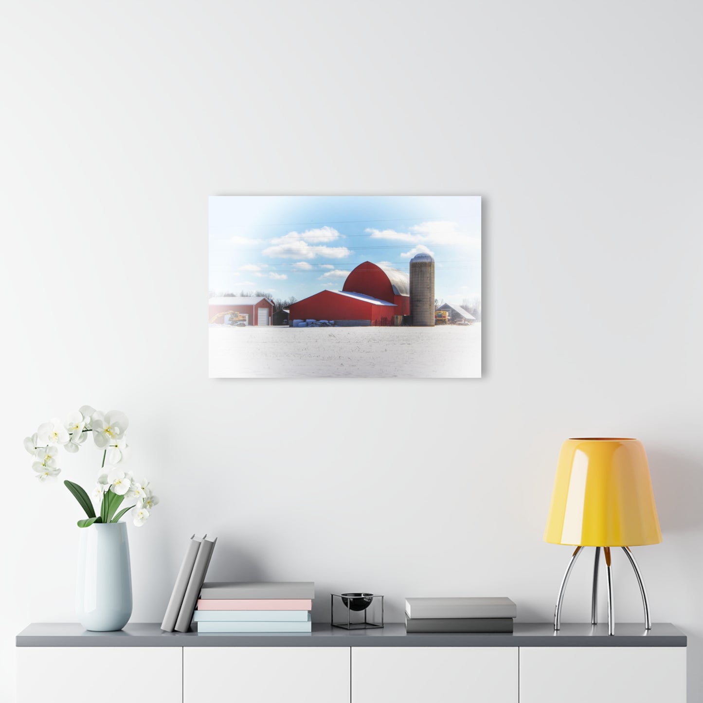 U R There Photography Barnes Road Reds Rustic Farmhouse Acrylic Wall Print