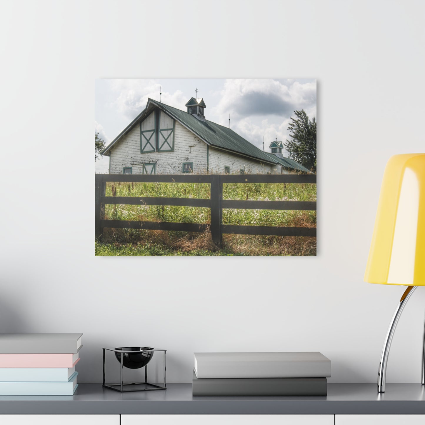 U R There Photography Sutton Road White Rustic Farmhouse Acrylic Wall Print