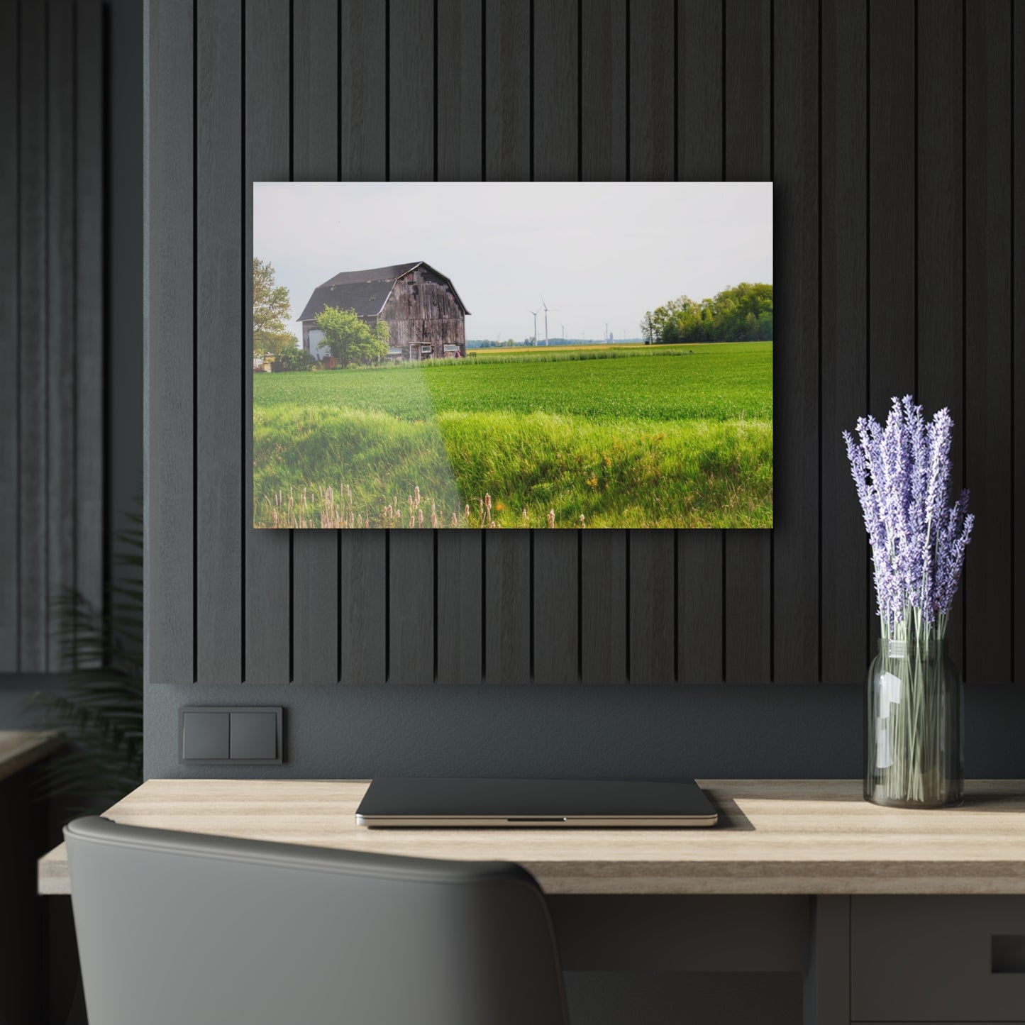 U R There Photography North Graf Road Old Grey Rustic Farmhouse Acrylic Wall Print
