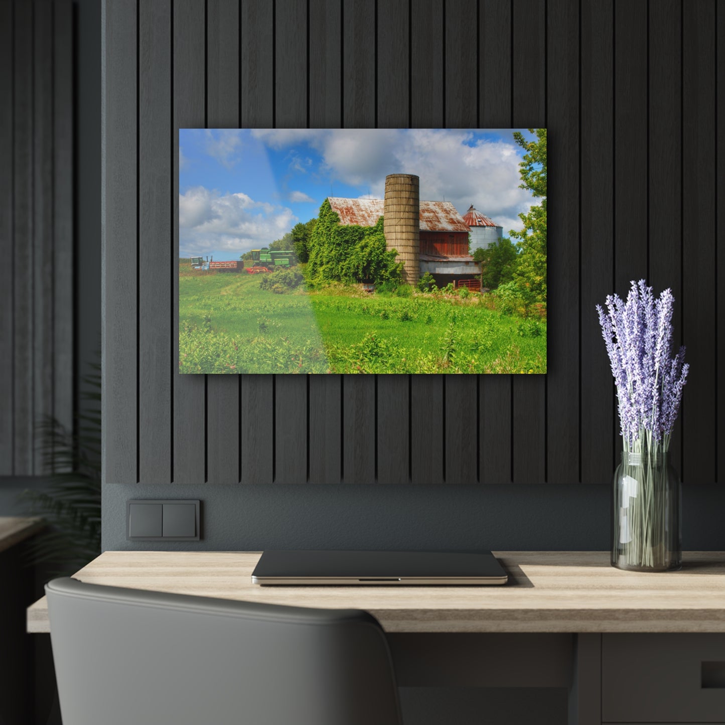 U R There Photography Slattery Rusted Red Rustic Farmhouse Acrylic Wall Print