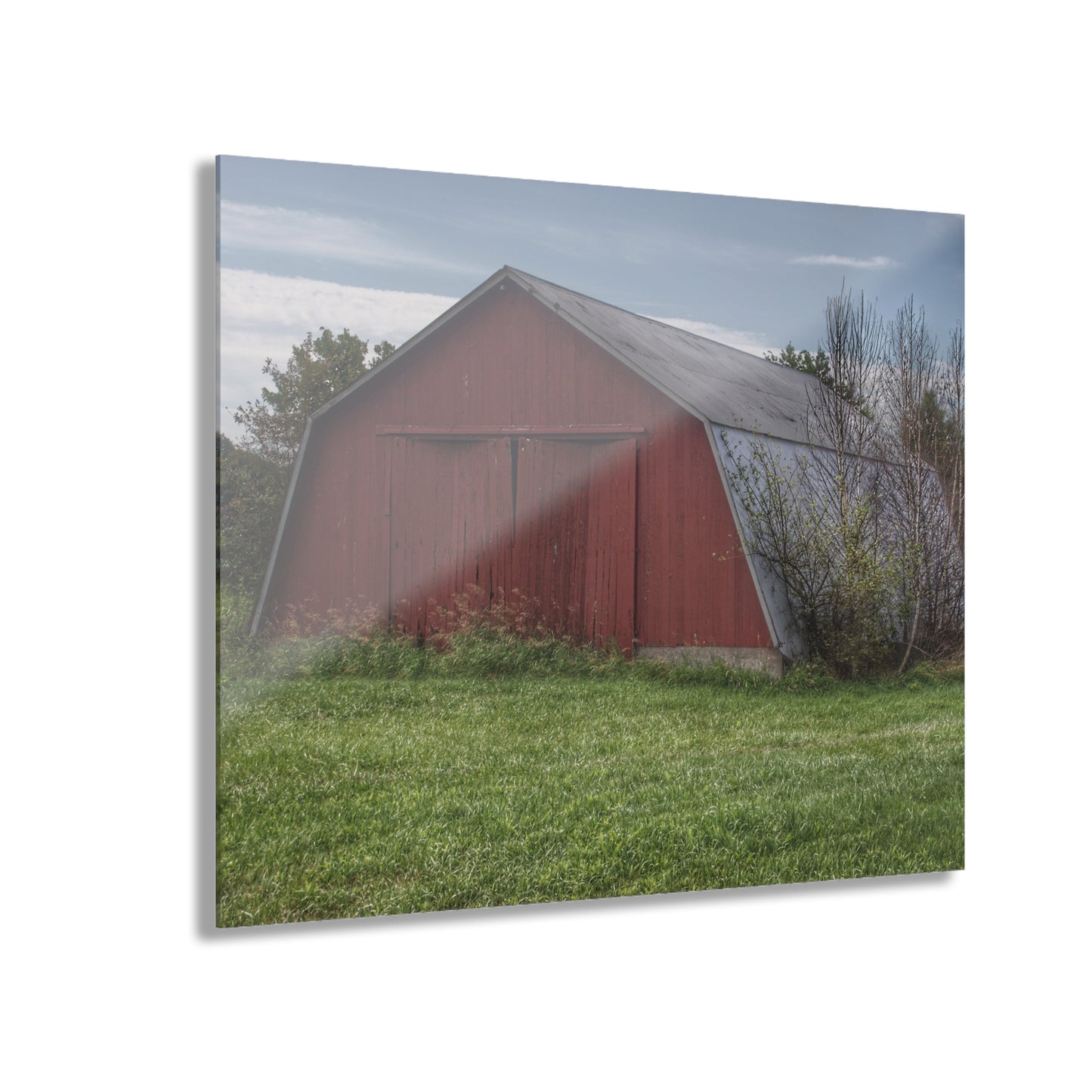 U R There Photography Piersonville Road Red Quonset Rustic Farmhouse Acrylic Wall Print