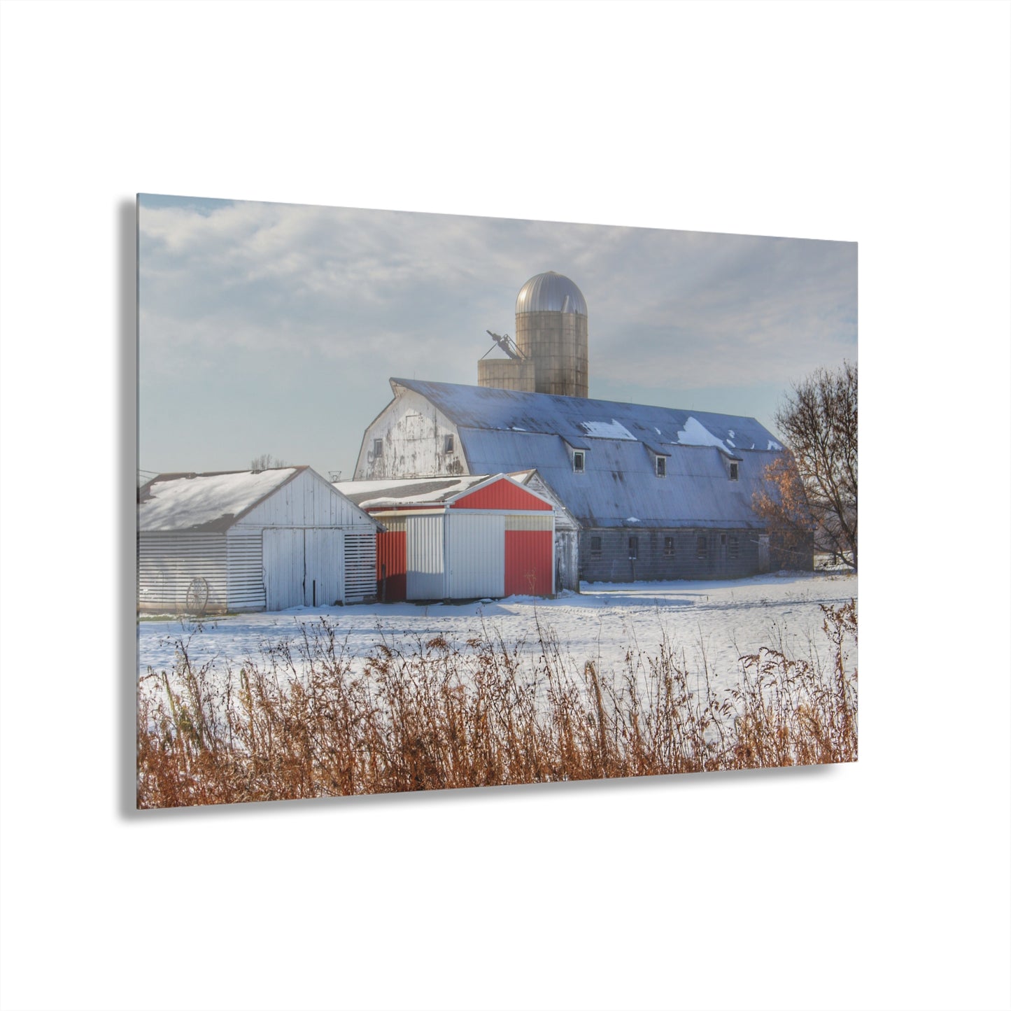 U R There Photography Shoemaker Road Grey Rustic Farmhouse Acrylic Wall Print