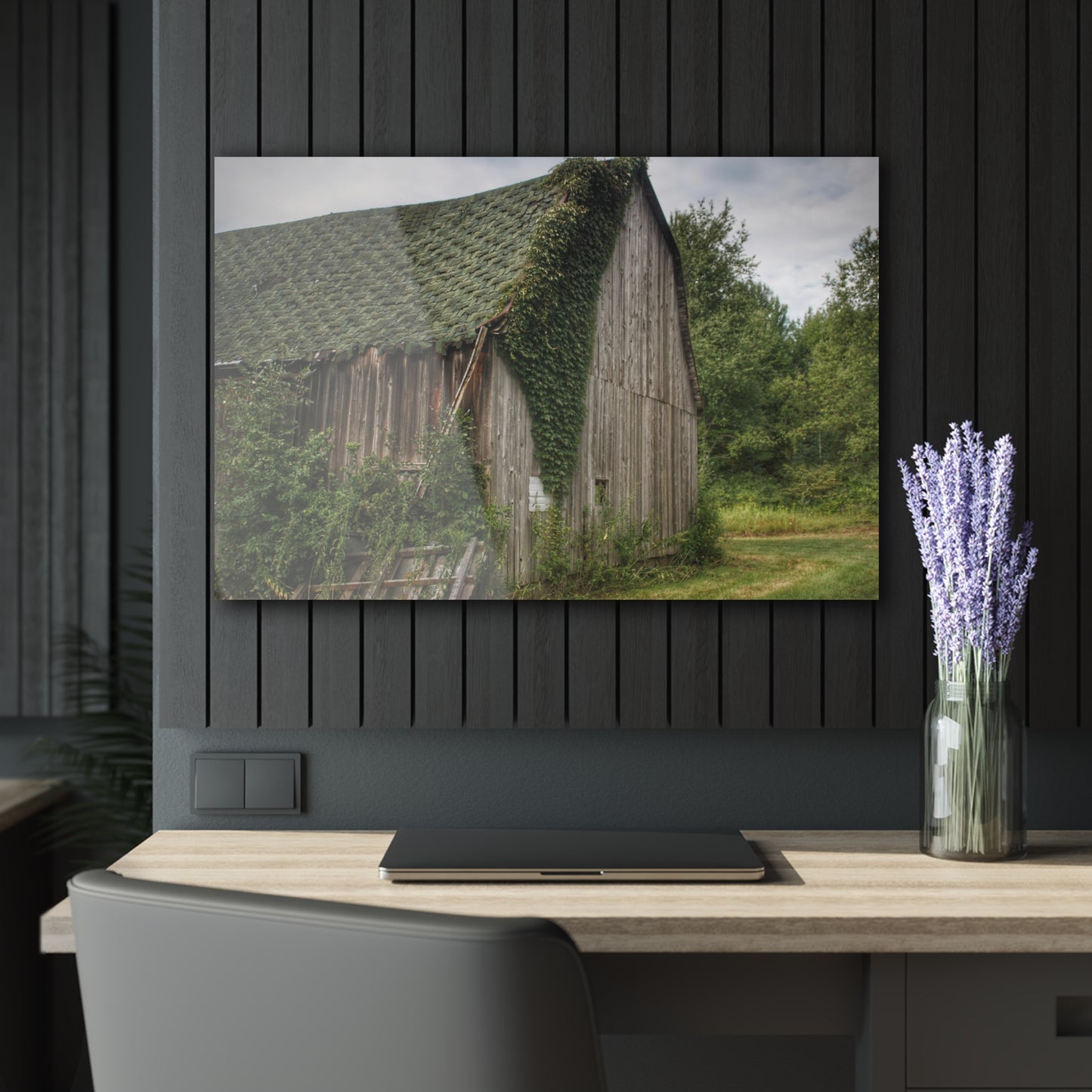 U R There Photography Chambers Grey Rustic Farmhouse Acrylic Wall Print