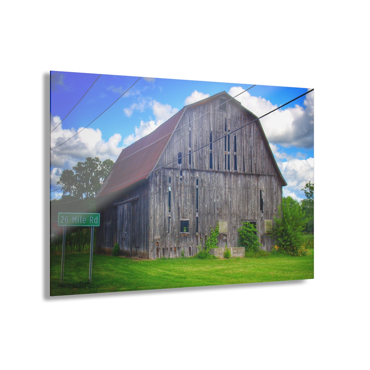 U R There Photography Schoenherr Road Grey II Rustic Farmhouse Acrylic Wall Print
