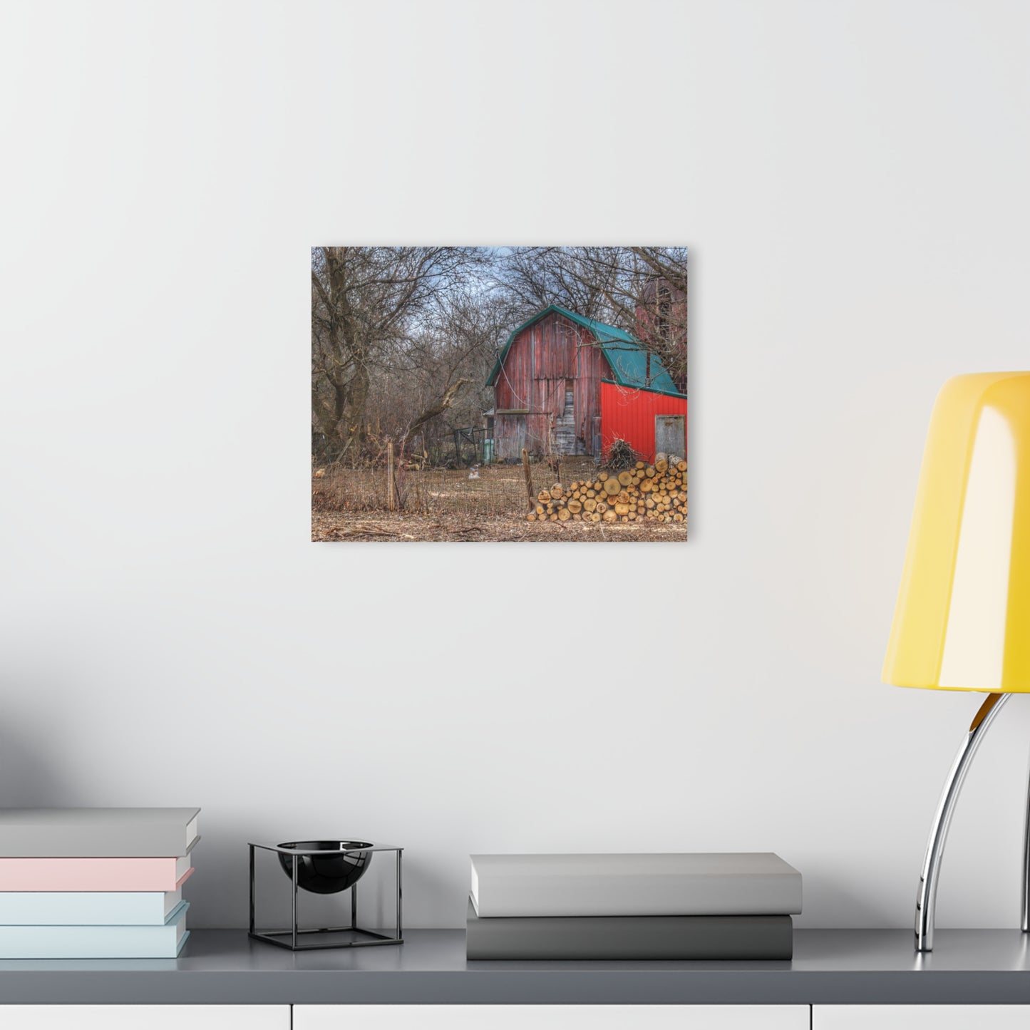 U R There Photography Bray Road Hidden Barnyard Red II Rustic Farmhouse Acrylic Wall Print