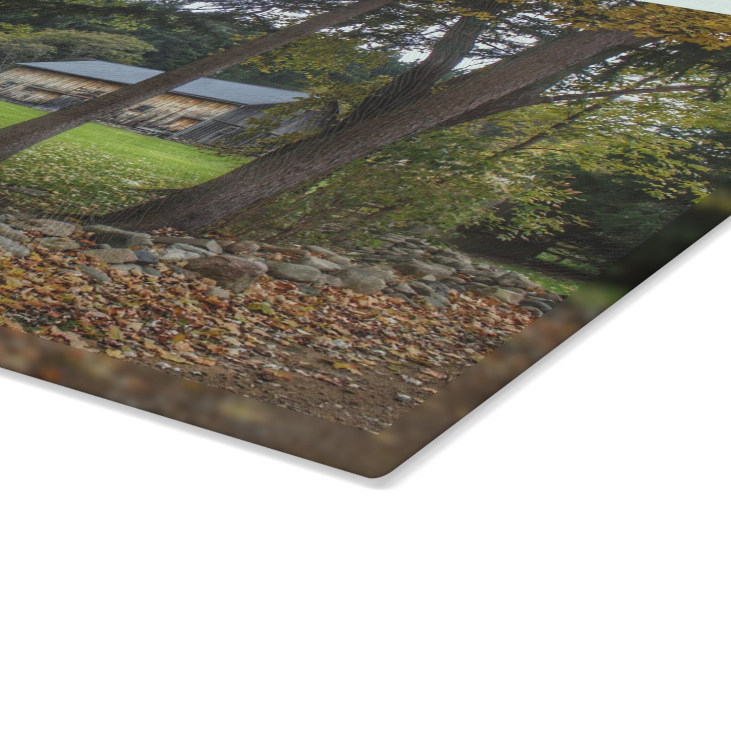 U R There Photography Wilder Road Grey I Rustic Farmhouse Tempered-Glass Cutting Board