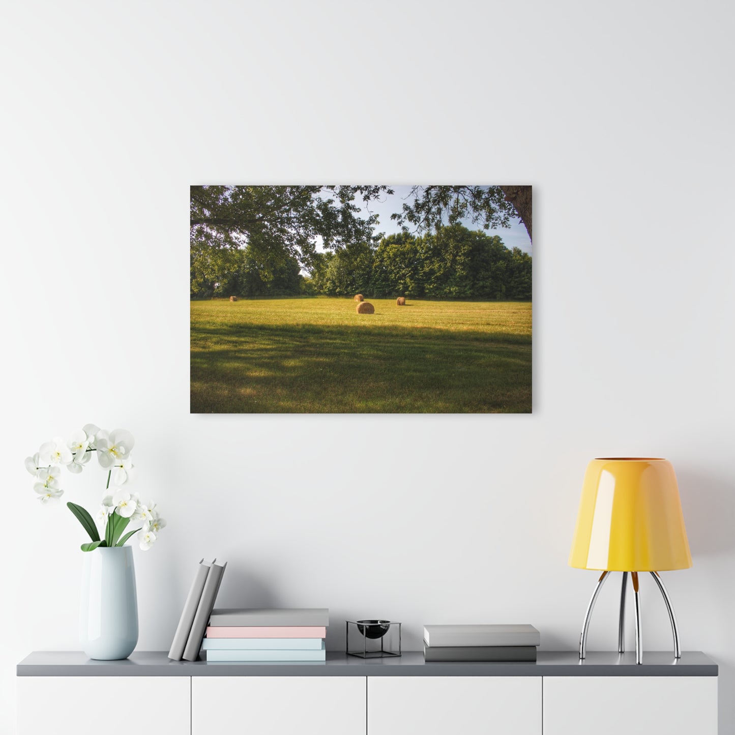 U R There Photography Summer Haybales I Rustic Farmhouse Acrylic Wall Print