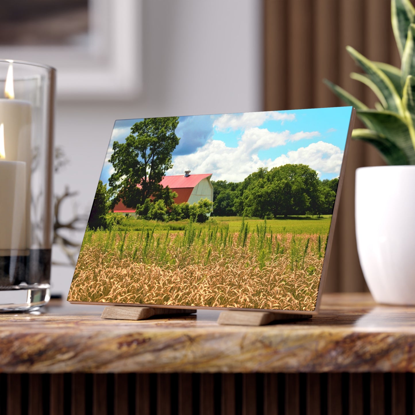 U R There Photography Northern White Rustic Farmhouse Decorative Ceramic Tile