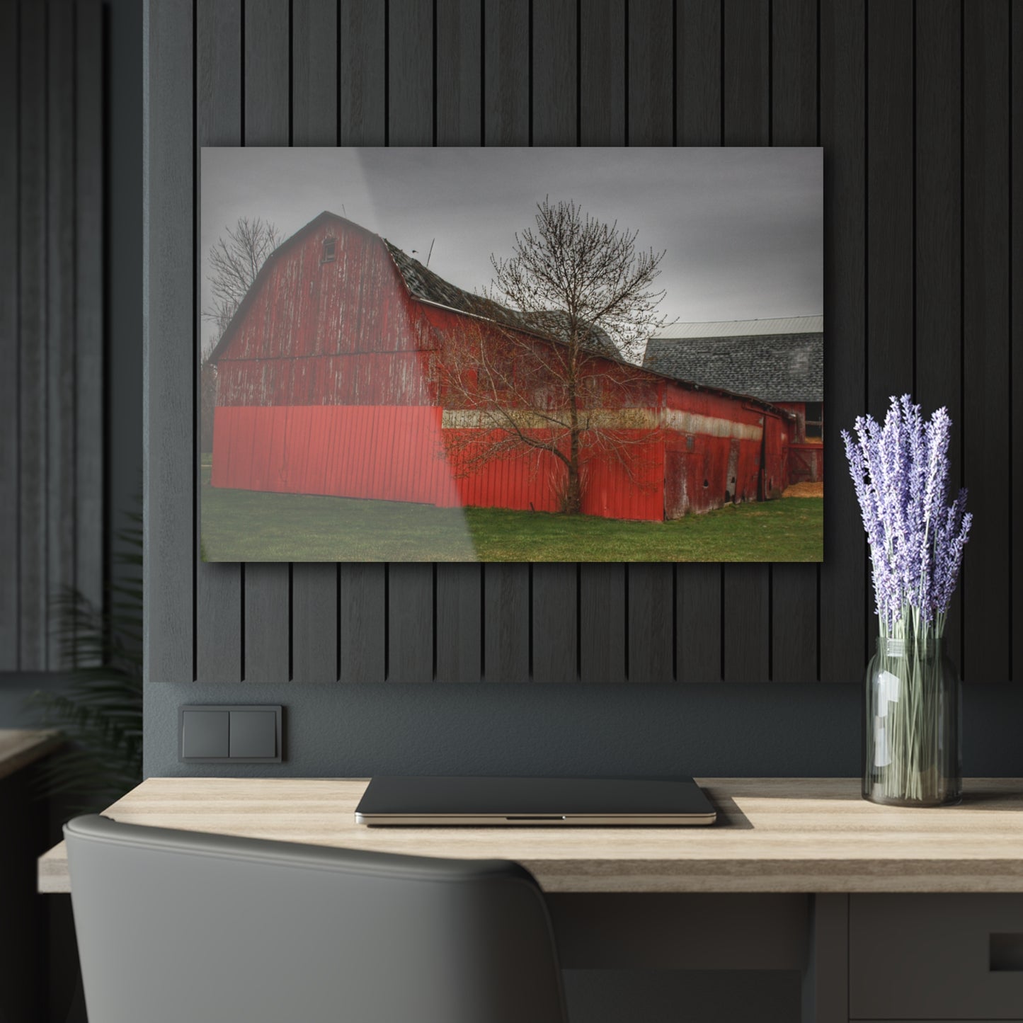 U R There Photography Almont Reds Rustic Farmhouse Acrylic Wall Print