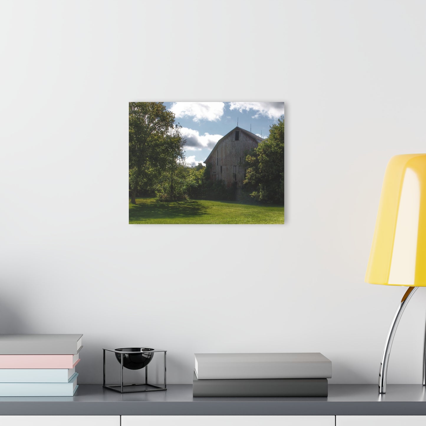 U R There Photography Oakwood Grey Rustic Farmhouse Acrylic Wall Print