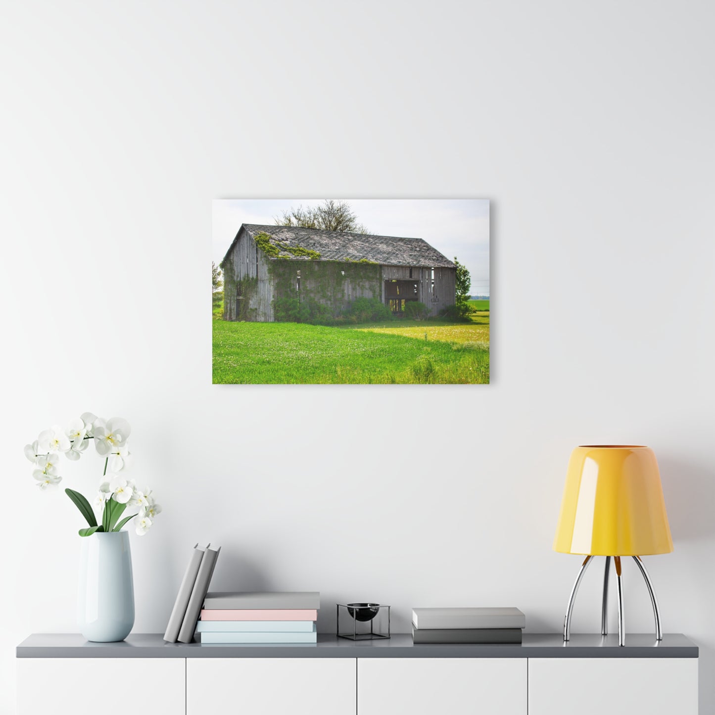 U R There Photography Caro Road Twin Grey II Rustic Farmhouse Acrylic Wall Print