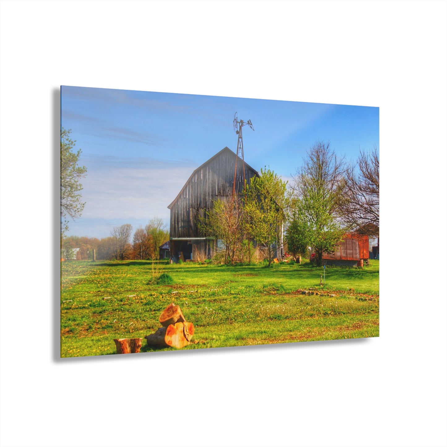 U R There Photography Sohn Road Grey Rustic Farmhouse Acrylic Wall Print