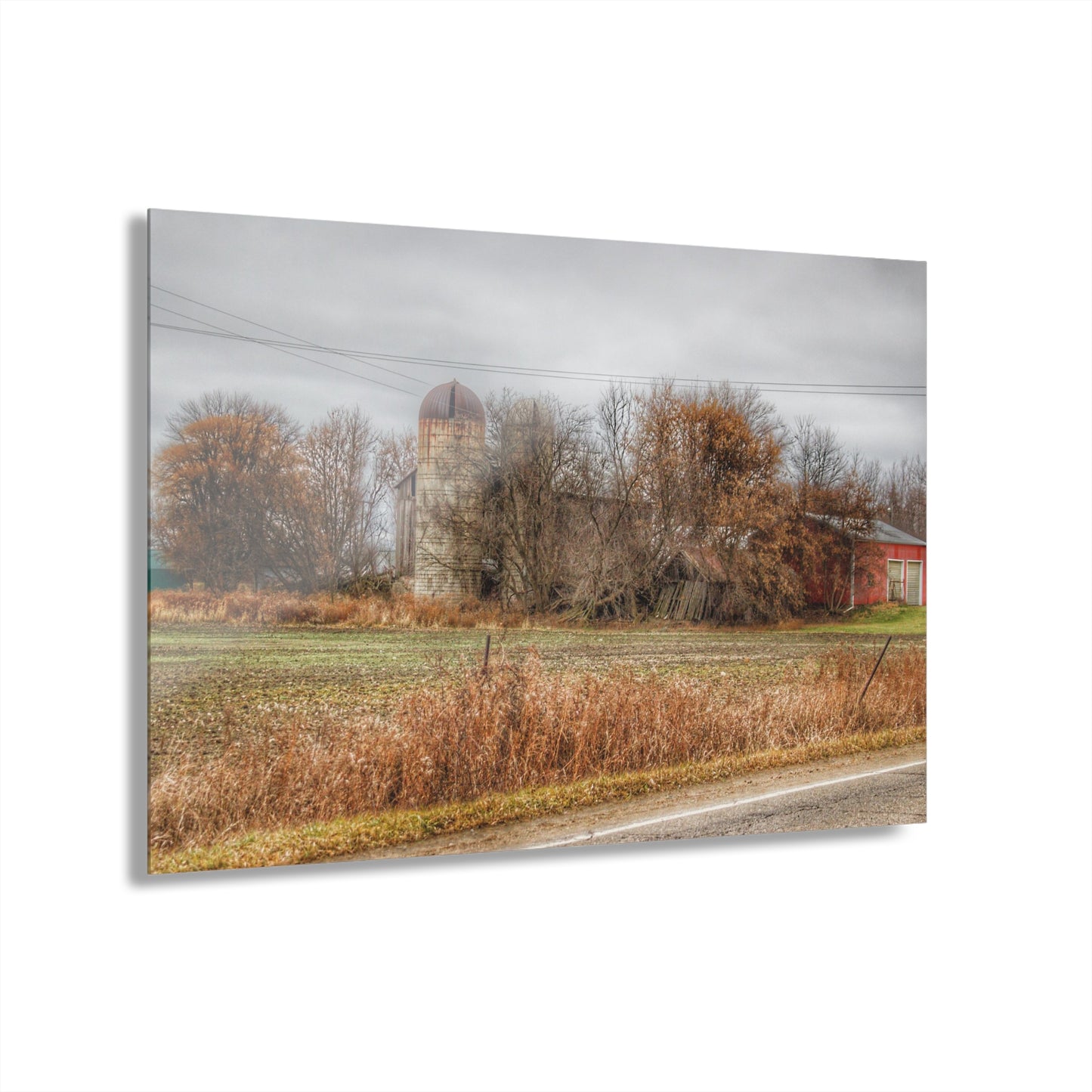 U R There Photography Burnside Road Grey II Rustic Farmhouse Acrylic Wall Print