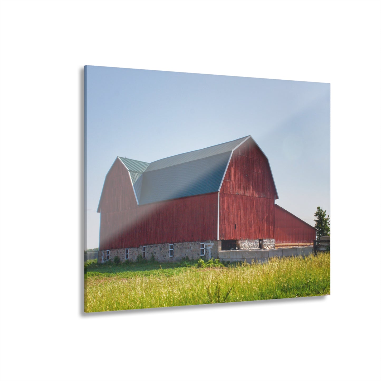 U R There Photography Burnside Red Rustic Farmhouse Acrylic Wall Print