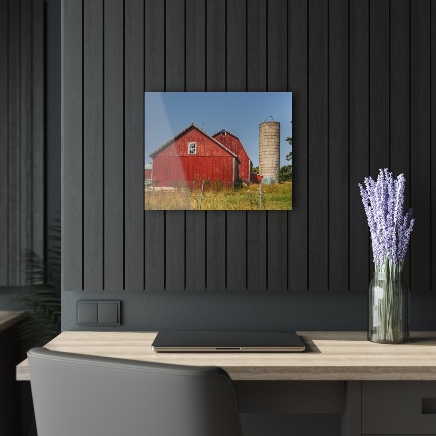 U R There Photography Shoemaker Reds Rustic Farmhouse Acrylic Wall Print