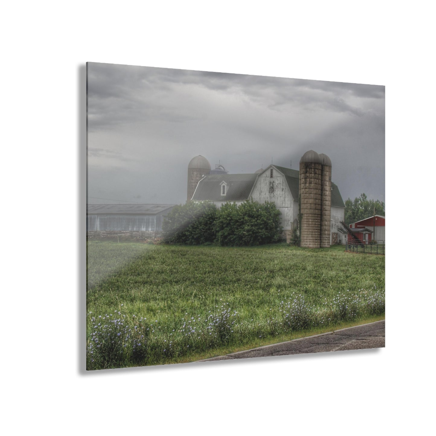 U R There Photography Clark Road White II Rustic Farmhouse Acrylic Wall Print