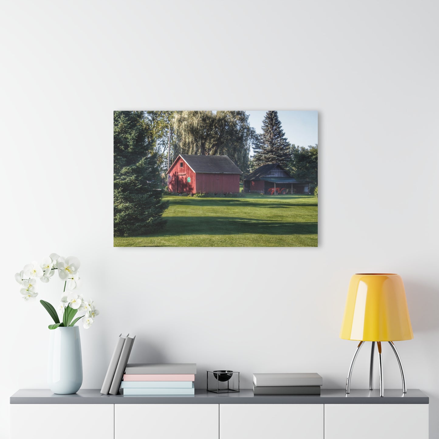 U R There Photography Rochester Road Mini-Reds Rustic Farmhouse Acrylic Wall Print