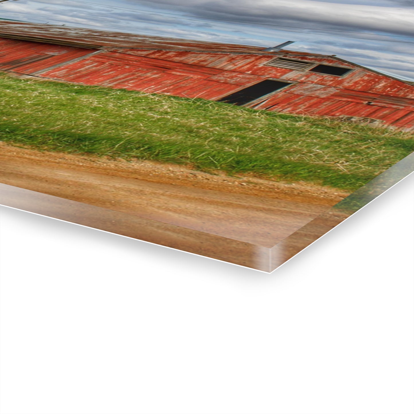 U R There Photography Centerline Road Sinking Shack Rustic Farmhouse Acrylic Wall Print