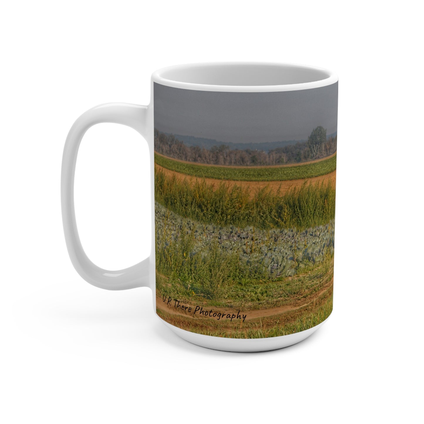 Rustic Farmhouse Coffee Mug featuring Cabbage and Pumpkin Patch