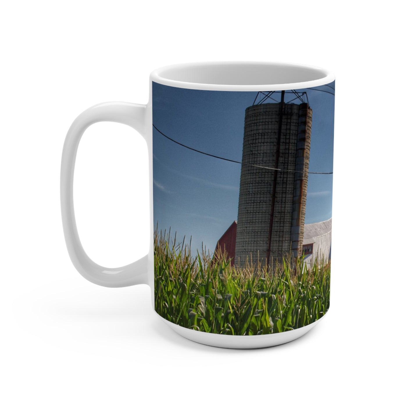 Rustic Farmhouse Coffee Mug featuring Above the Corn on Tuscola Road