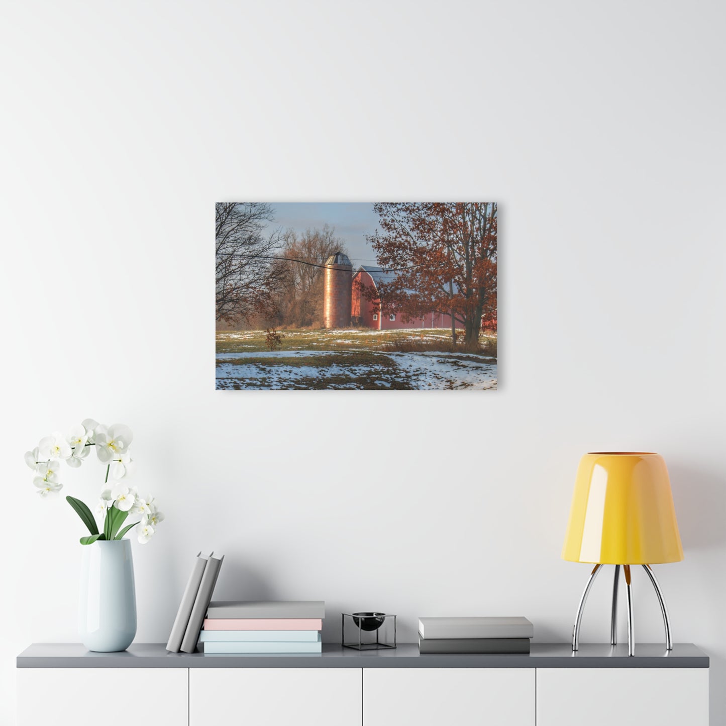 U R There Photography Vienna Road Red Rustic Farmhouse Acrylic Wall Print