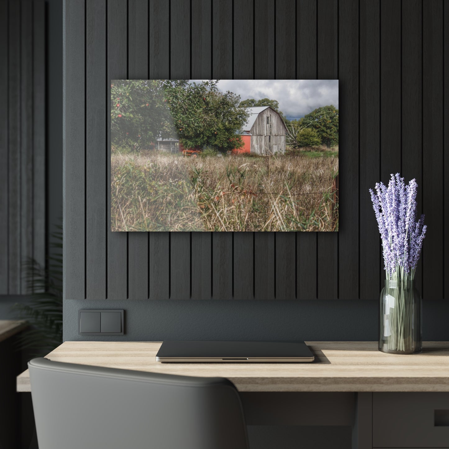 U R There Photography East Frances Road Hidden Grey I Rustic Farmhouse Acrylic Wall Print