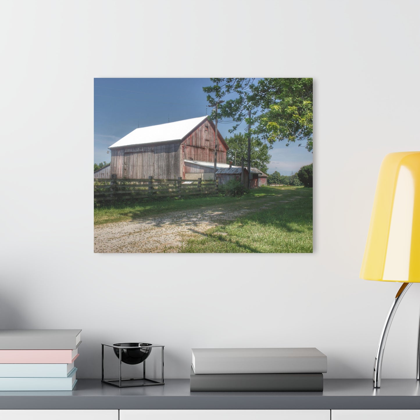 U R There Photography Castle Road Cow Barn II Rustic Farmhouse Acrylic Wall Print