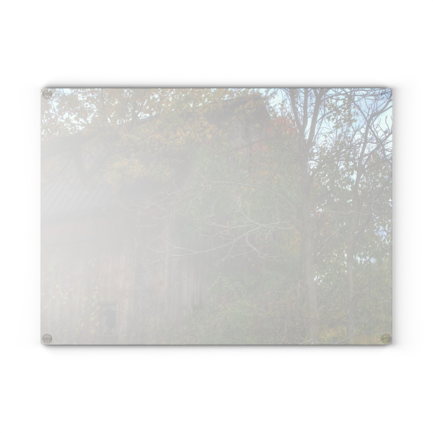U R There Photography Annie's Barn I Rustic Farmhouse Tempered-Glass Cutting Board
