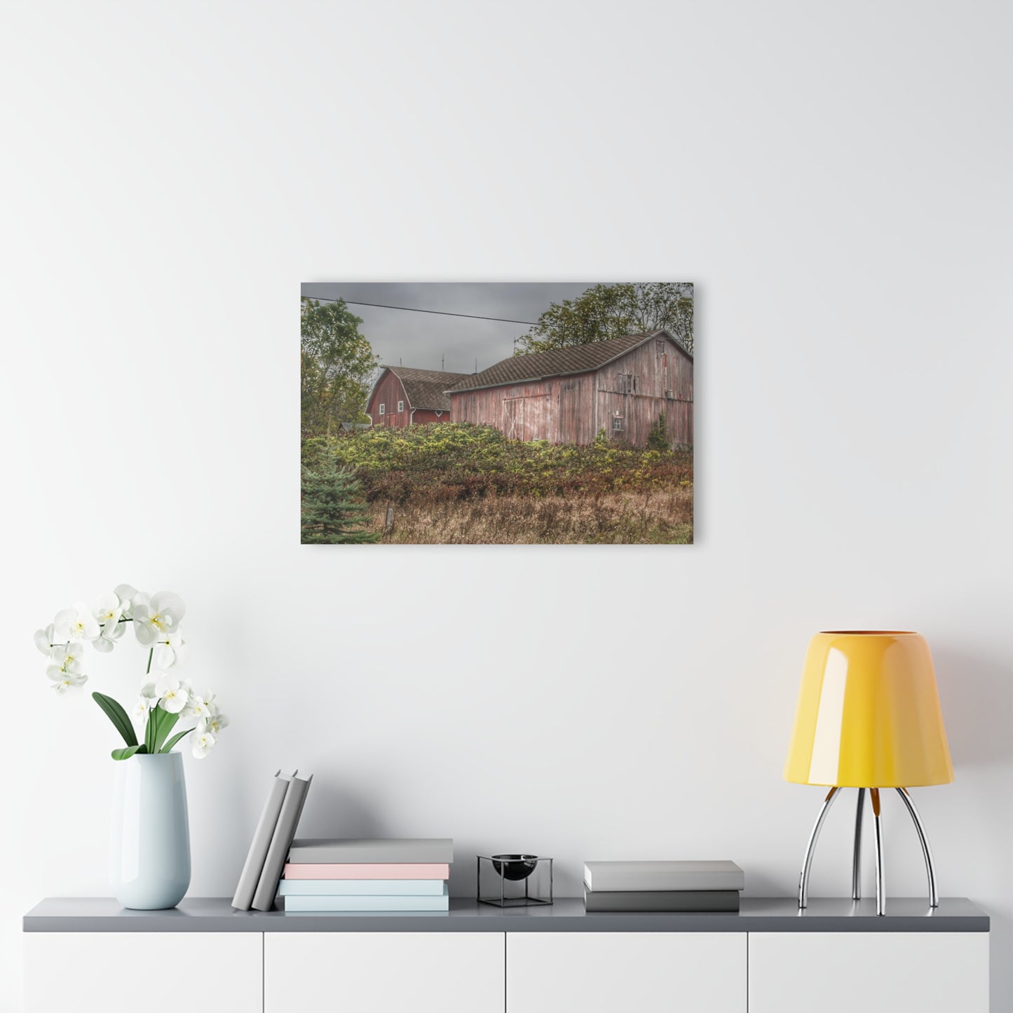 U R There Photography Washburn Reds Rustic Farmhouse Acrylic Wall Print