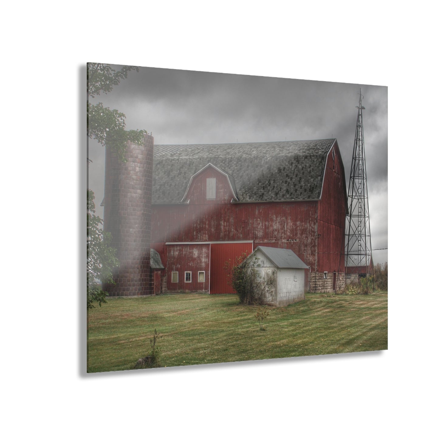 U R There Photography Weaver Road Red II Rustic Farmhouse Acrylic Wall Print