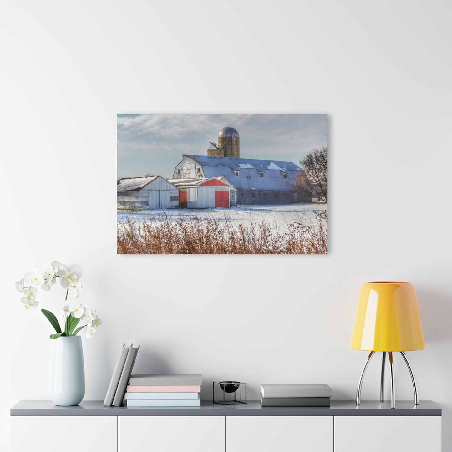 U R There Photography Shoemaker Road Grey Rustic Farmhouse Acrylic Wall Print