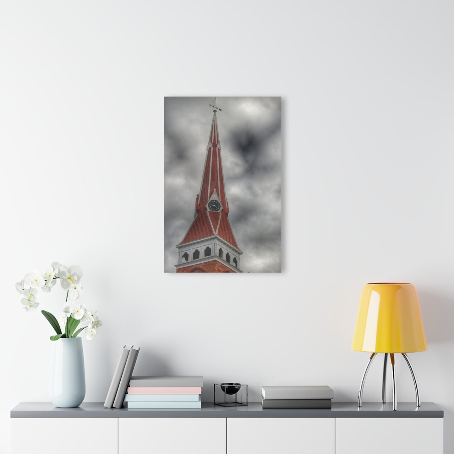 Rustic Farmhouse Wall Print featuring Almont Church Spire
