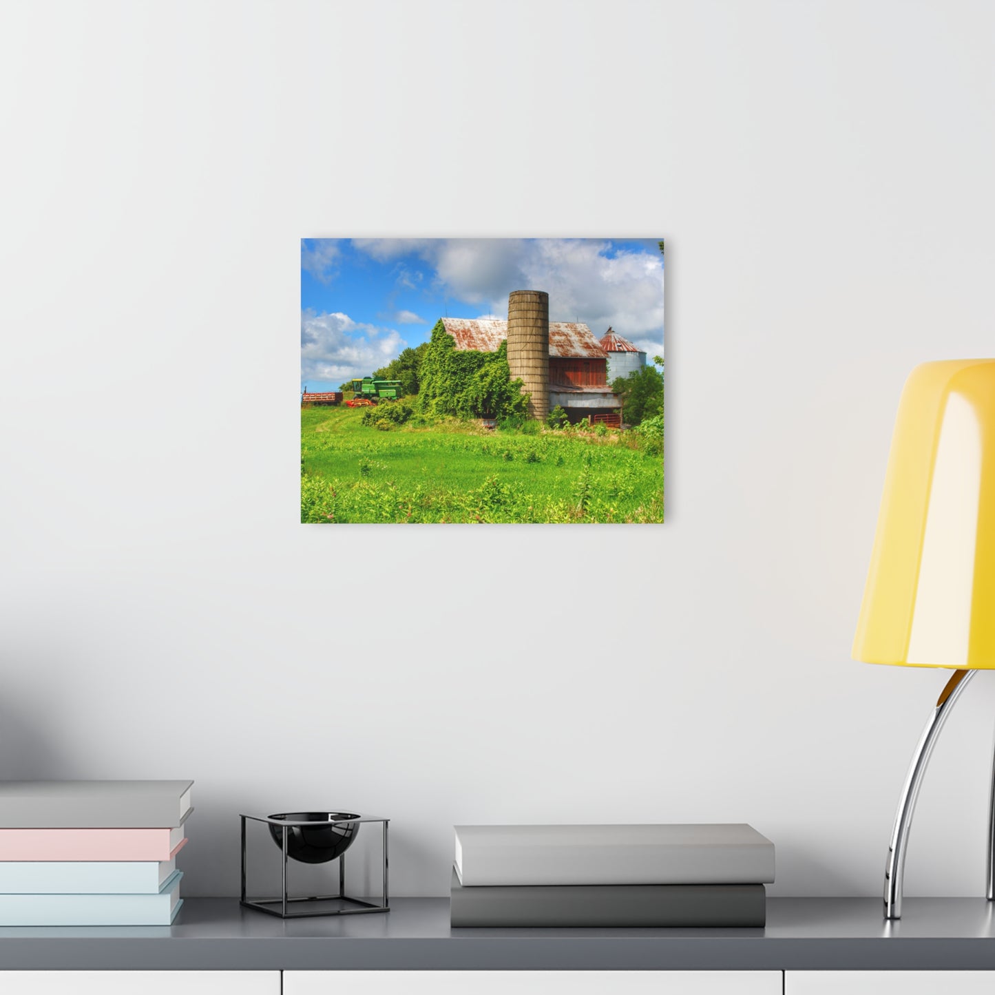 U R There Photography Slattery Rusted Red Rustic Farmhouse Acrylic Wall Print