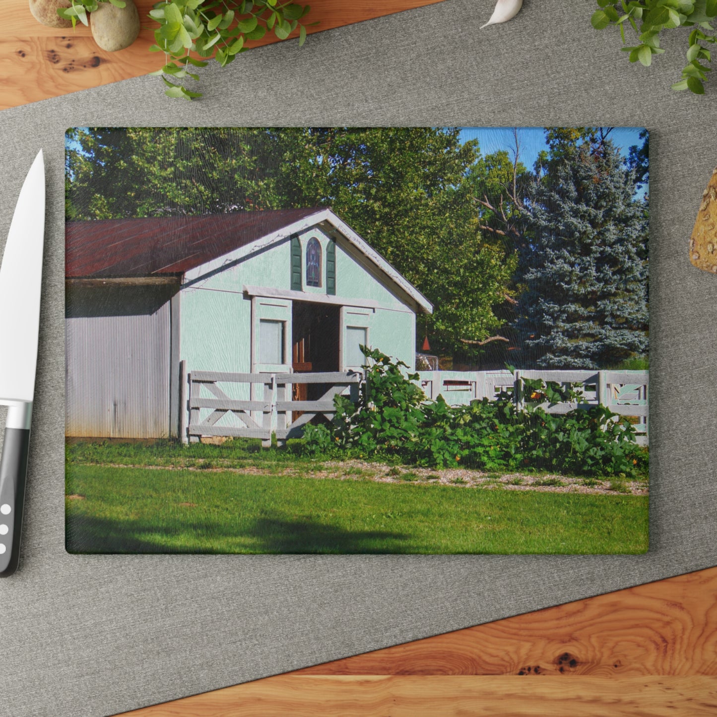 U R There Photography Beyond the Fence on Baldwin Rustic Farmhouse Tempered-Glass Cutting Board