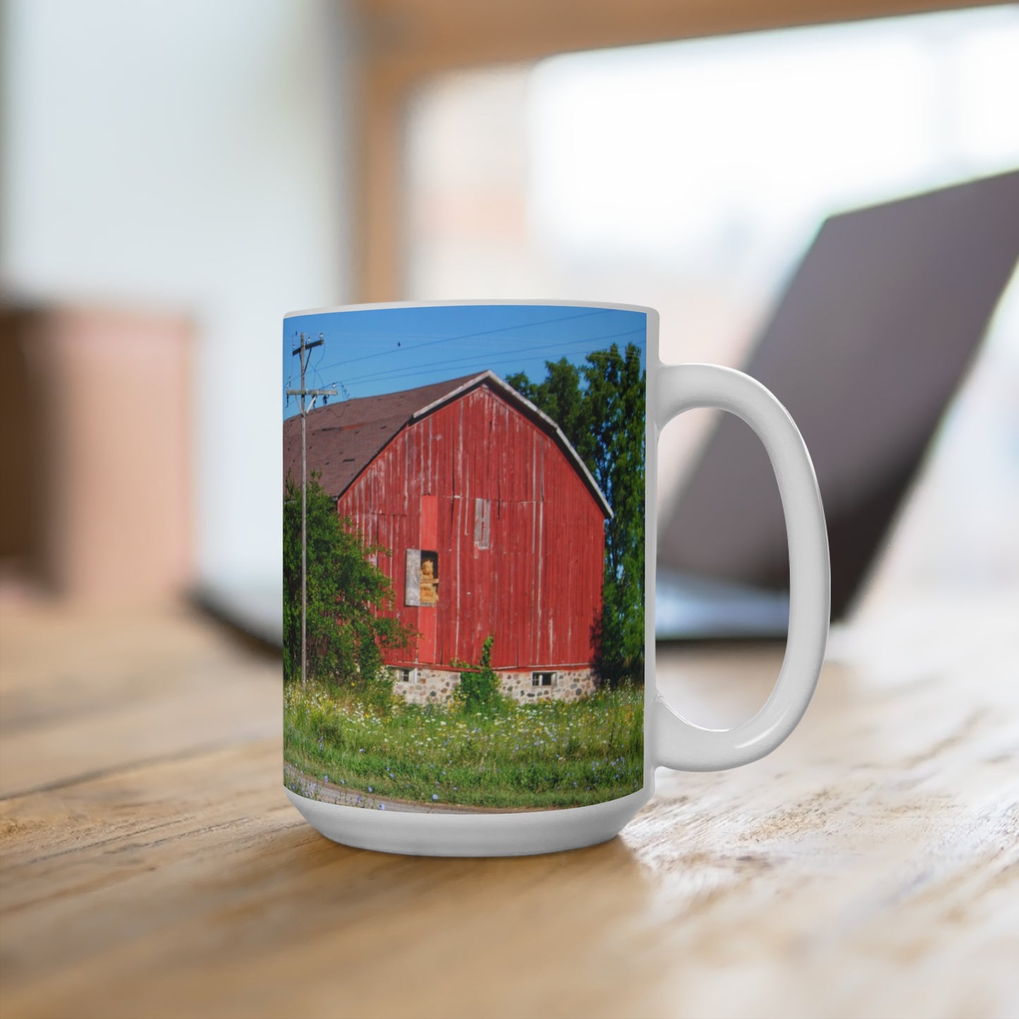 Rustic Farmhouse Coffee Mug featuring Armstrong Road Red II