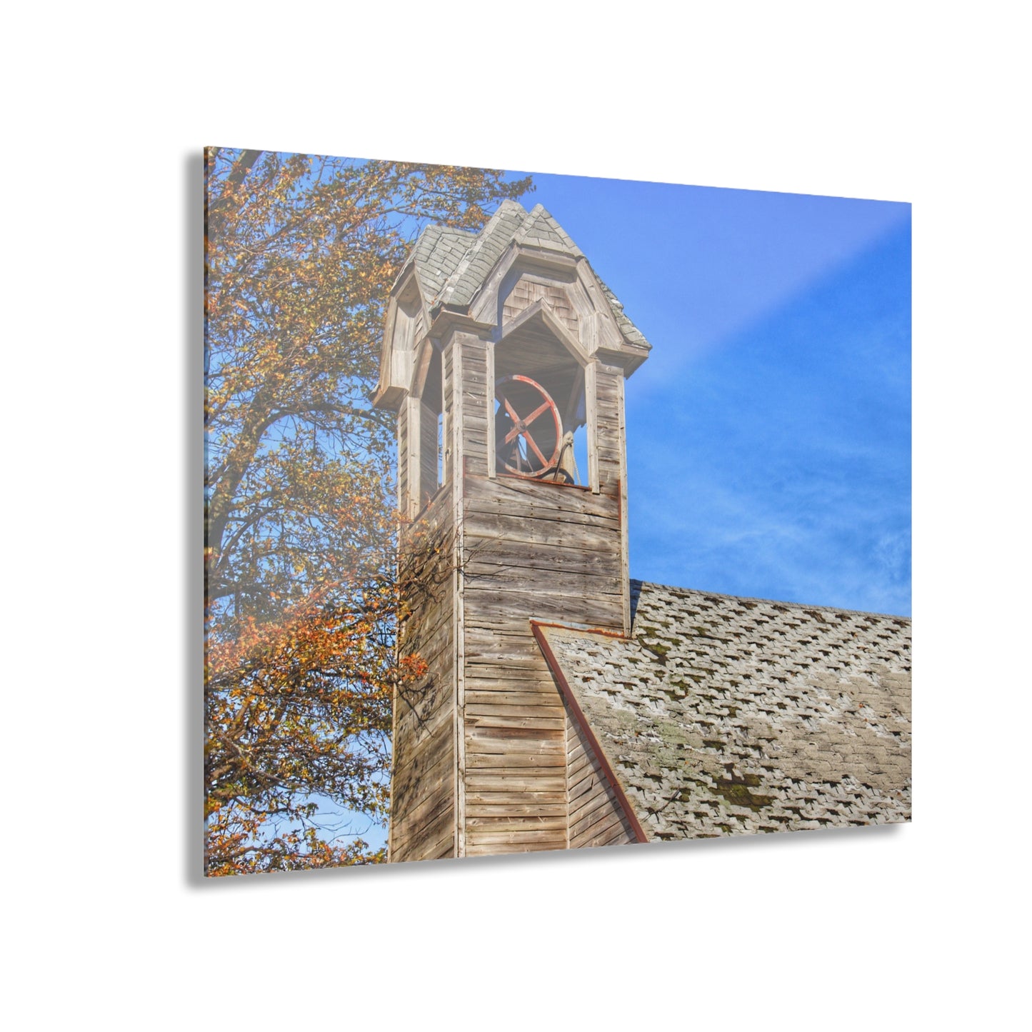U R There Photography Schoolhouse of Marlette Road II Rustic Farmhouse Acrylic Wall Print