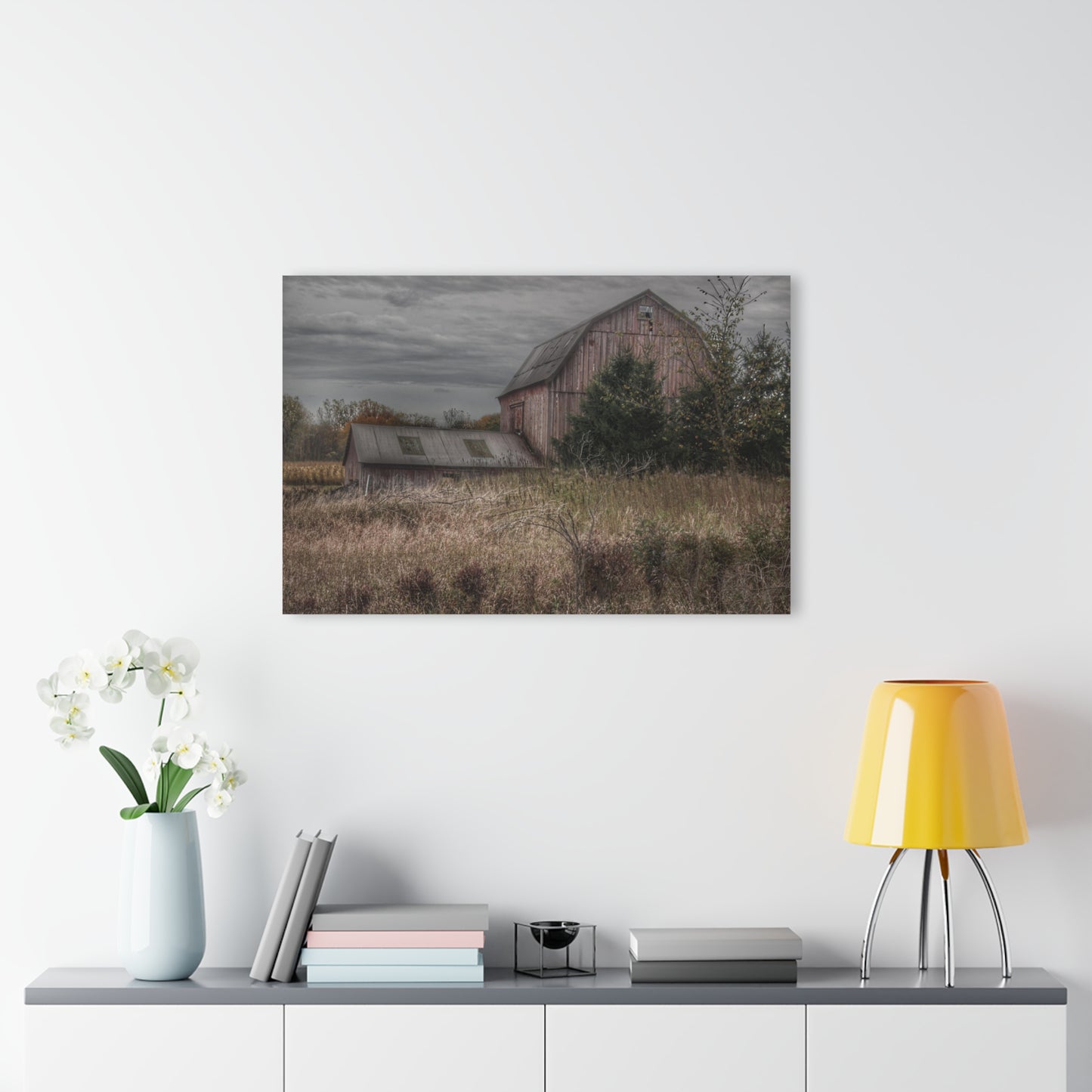 U R There Photography Treasurer Road Red Rustic Farmhouse Acrylic Wall Print