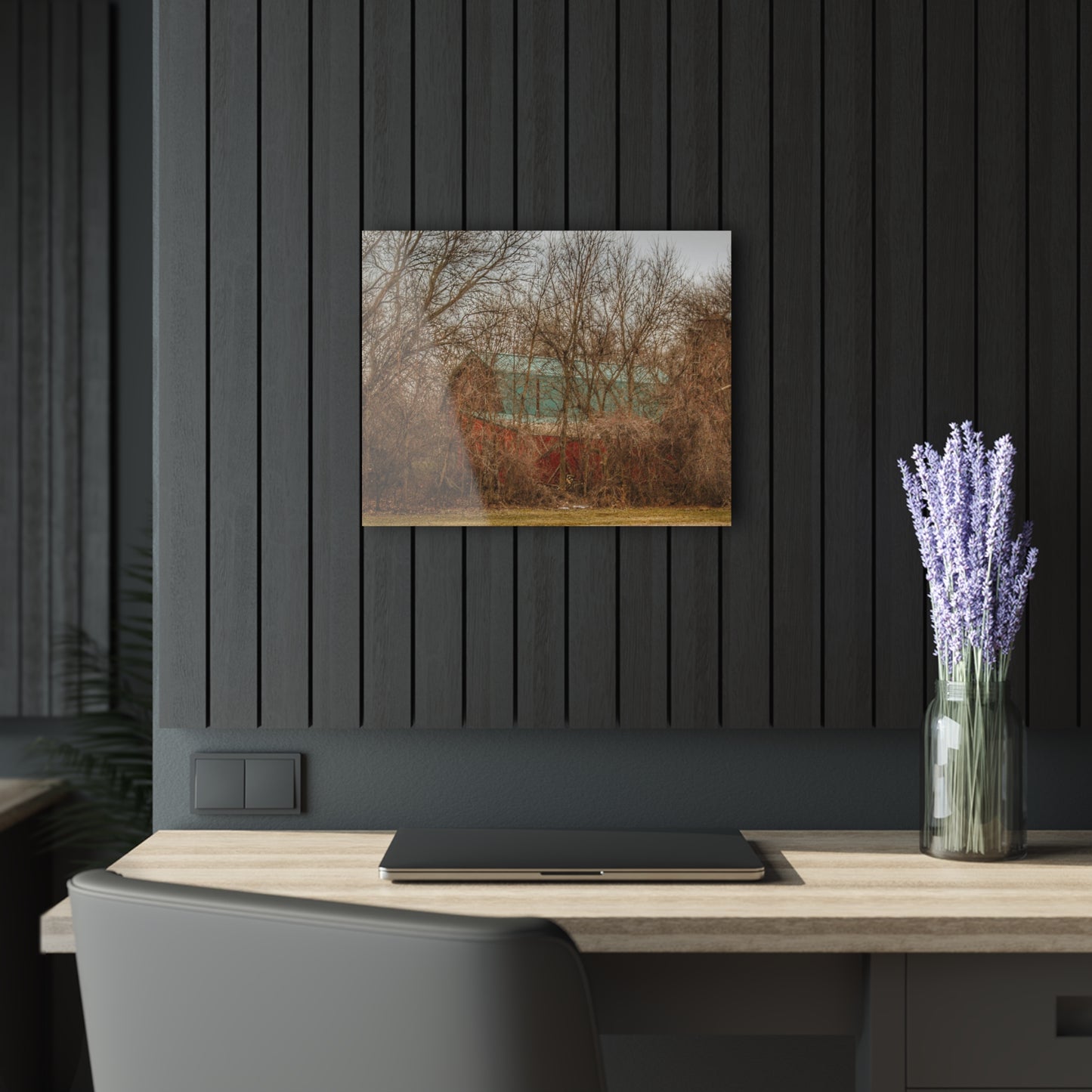 U R There Photography Bray Road Hidden Barnyard Red III Rustic Farmhouse Acrylic Wall Print