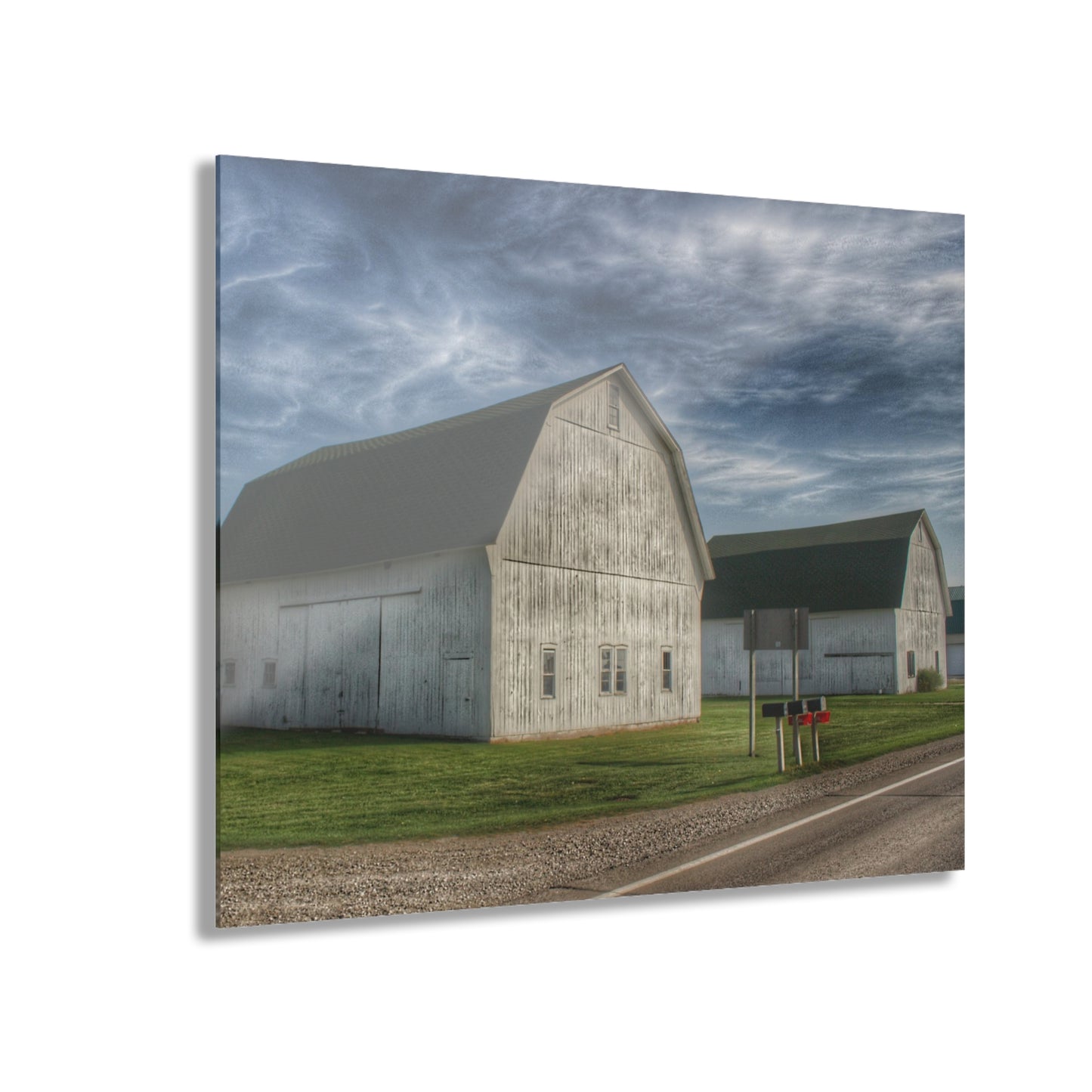 U R There Photography Richardson Road White Duo Rustic Farmhouse Acrylic Wall Print
