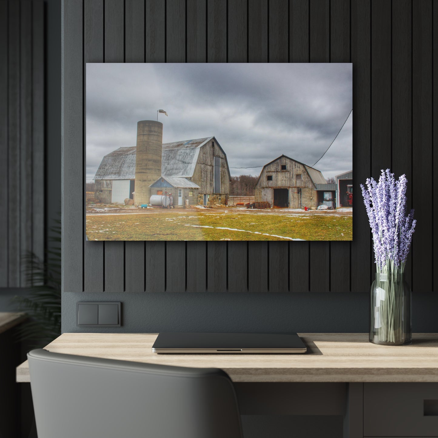 U R There Photography Chapman Greys Rustic Farmhouse Acrylic Wall Print