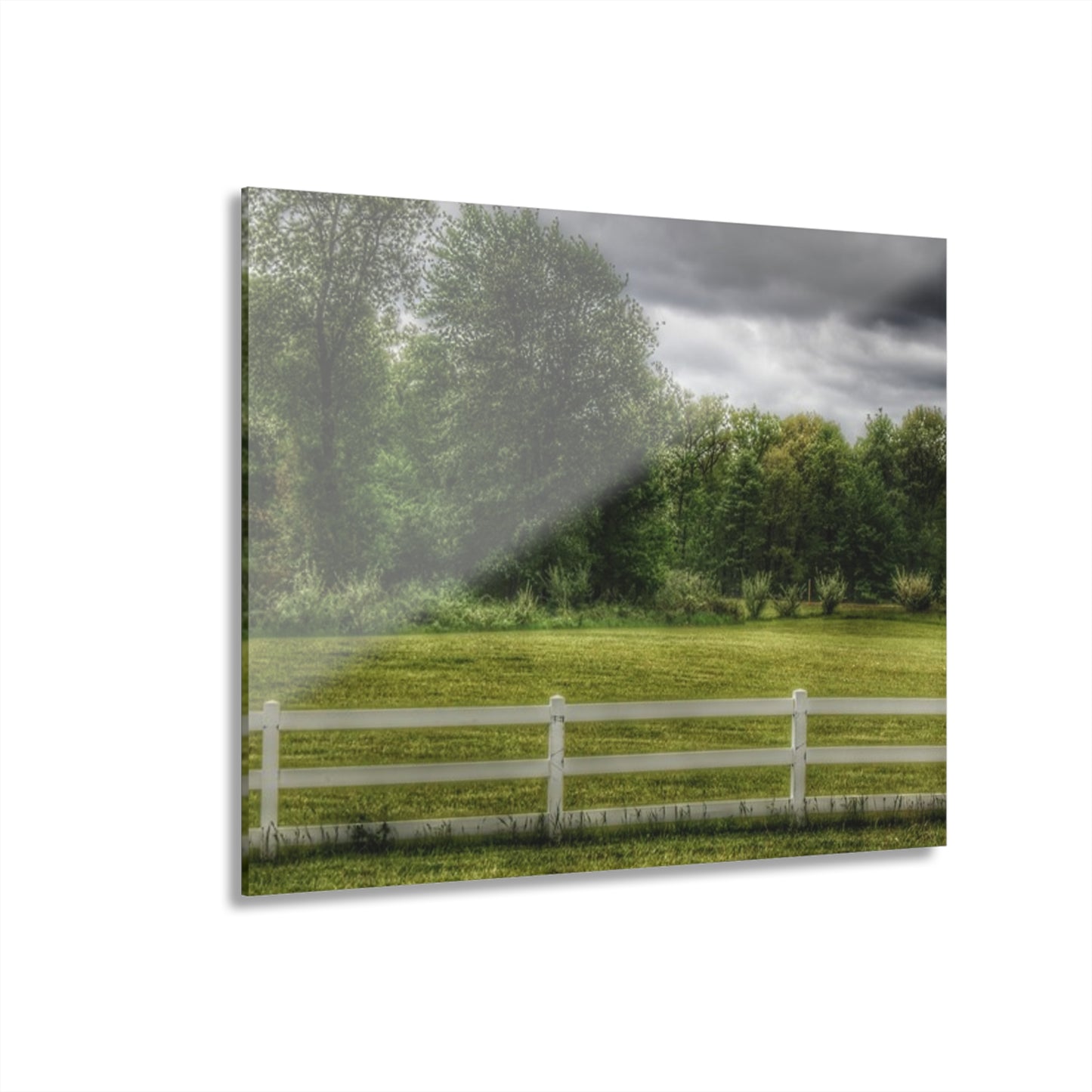 U R There Photography Beyond the White Fence Rustic Farmhouse Acrylic Wall Print