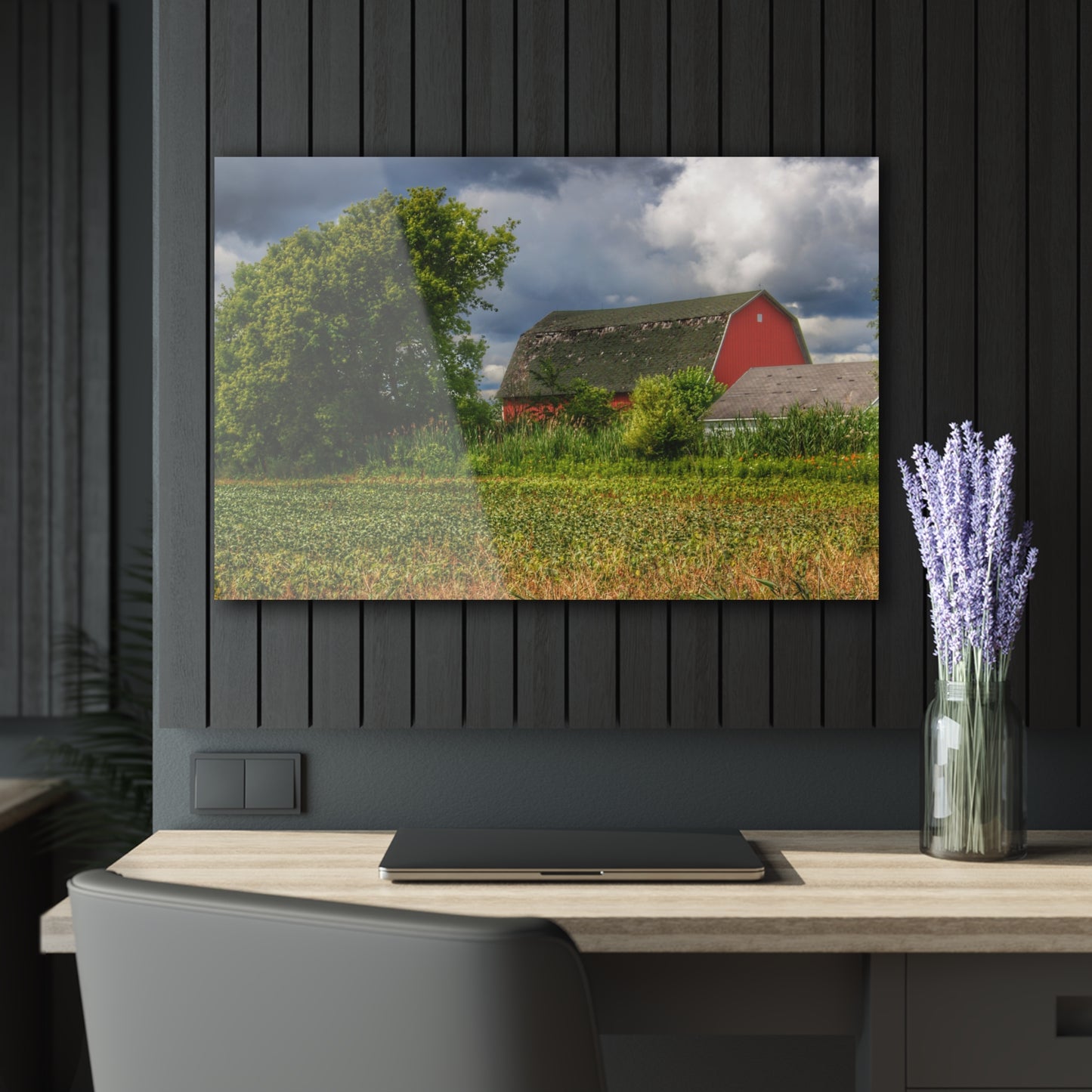U R There Photography Shelby Red IV Rustic Farmhouse Acrylic Wall Print