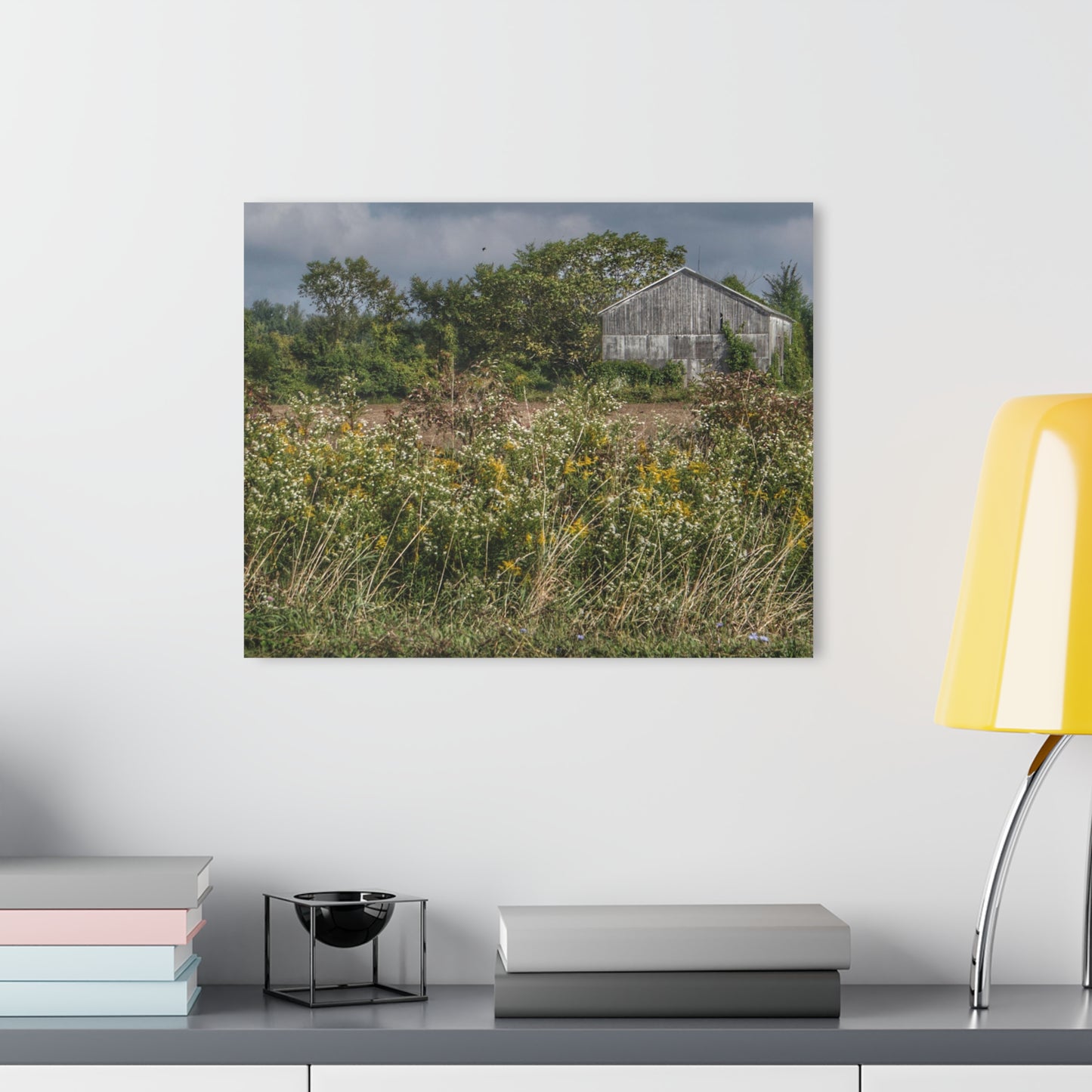 U R There Photography Almont Road Grey Rustic Farmhouse Acrylic Wall Print