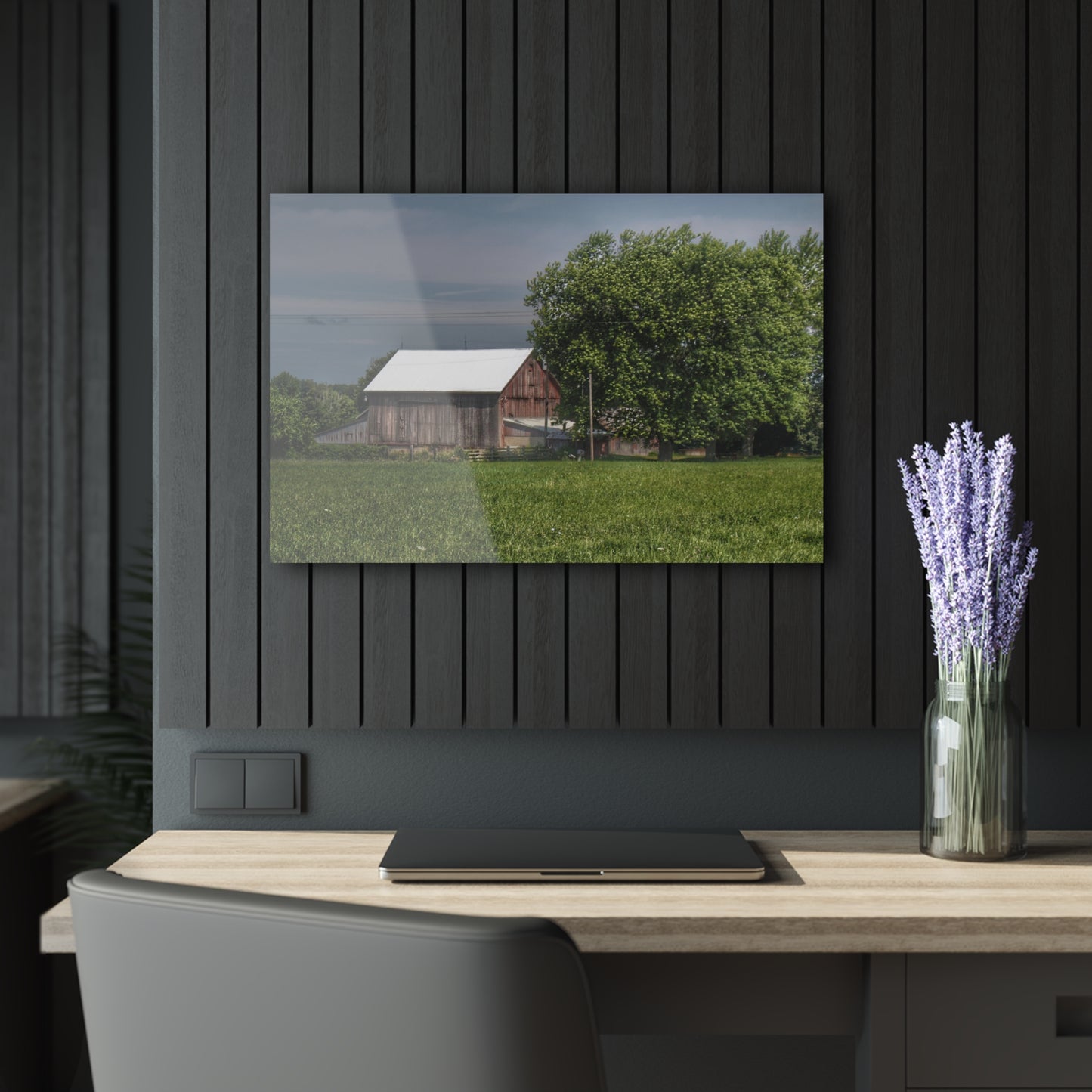 U R There Photography Castle Road Cow Barn III Rustic Farmhouse Acrylic Wall Print
