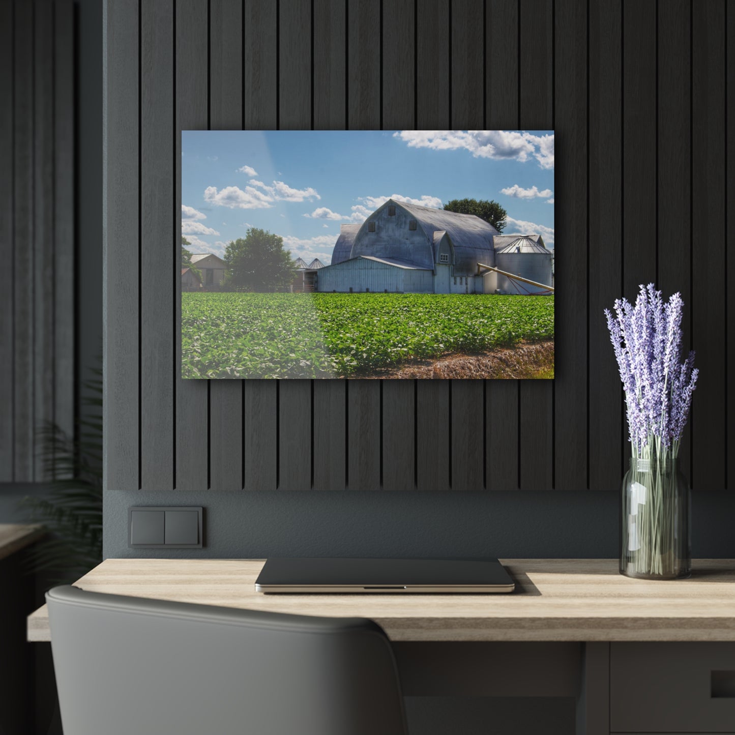 U R There Photography Canada Road White Rustic Farmhouse Acrylic Wall Print