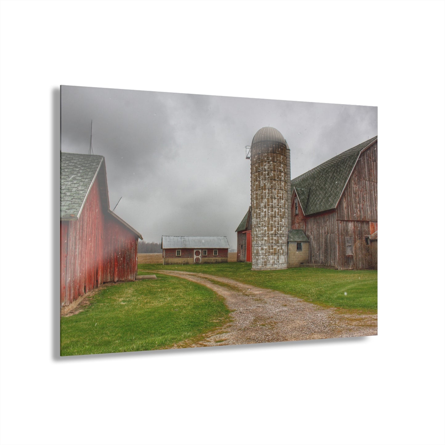 U R There Photography Roedel Roadside Reds II Rustic Farmhouse Acrylic Wall Print